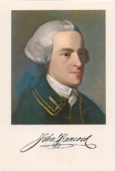 Speaking of Famous Autographs: The featured image is a postcard of a portrait of John Hancock (the sitter for the portrait was actually Samuel Morse in 1816) whose famous signature appears on the US Declaration of Independence. The original portrait hangs in the 2nd Bank of the US Portrait Gallery, Independence National Historical Park, Philadelphia, PA. The actual Postcard, which was published by the Eastern National Park & Monument Assoc, is unused, in mint condition, and is for sale in The unltd.com store. 